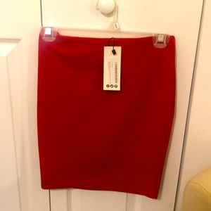 Red mini skirt | Boohoo
